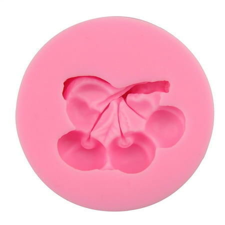 QUSENLON Lovely Cheery Silicone Mold Fondant Cake Mold Bearing Temperature -40~230℃