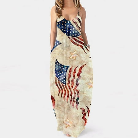 Leesechin Deals Womens Skirts Off Shoulder V-neck Strap Sleeveless Long Pocket Independent Day Print Dress Sleeveless V-neck Dress on Clearance
Leesechin Deals Womens Skirts Off Shoulder V-neck Strap Sleeveless Long Pocket Independent Day Print Dress Sleeveless V-neck Dress on Clearance