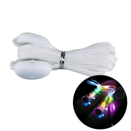 LED Light Up Shoe Laces Light Flashing Glowing LED Luminous Shoelaces Colorful