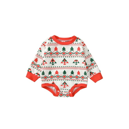 Peyakidsaa Infant Baby Christmas Romper Christmas Tree Print Long Sleeves O-Neck Jumpsuit
Peyakidsaa Infant Baby Christmas Romper Christmas Tree Print Long Sleeves O-Neck Jumpsuit