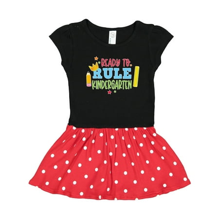 Inktastic Ready to Rule Kindergarten Back to School Gift Toddler Girl Dress
