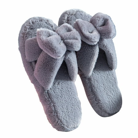 Women s Bowknot Indoor Warm Home Shoes Soft Bottom Slippers Cotton Slippers Gray 8.5
Women s Bowknot Indoor Warm Home Shoes Soft Bottom Slippers Cotton Slippers Gray 8.5