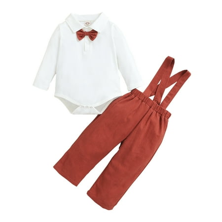 KIMI BEAR Infant Boys Outfits 18 Months Infant Boys Autumn Winter Outfits 24 Months Infant Boys Casual Bow Tie Lapel Long Sleeve Romper + Suspender Pants 2PCs Set White Red
KIMI BEAR Infant Boys Outfits 18 Months Infant Boys Autumn Winter Outfits 24 Months Infant Boys Casual Bow Tie Lapel Long Sleeve Romper + Suspender Pants 2PCs Set White Red