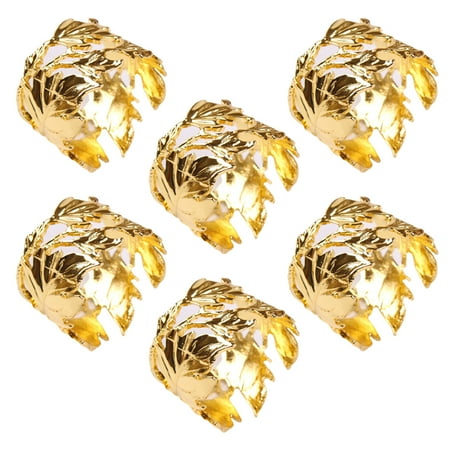 ZENTREE 6 Pcs Alloy Leaf Napkin Rings Set Handmade Maple Leaf Serviette Buckle Holder for Dining Table Wedding Party Decoration
ZENTREE 6 Pcs Alloy Leaf Napkin Rings Set Handmade Maple Leaf Serviette Buckle Holder for Dining Table Wedding Party Decoration