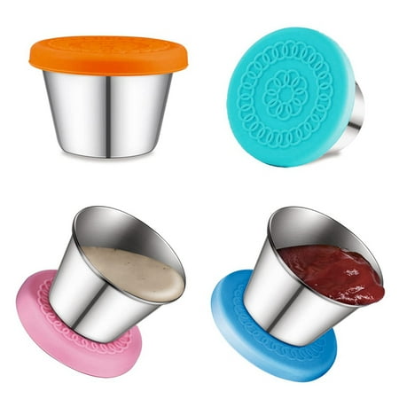 4Pack 2.4Oz Small Condiment Containers Salad Container Stainless Steel Sauce Container with Silicone
4Pack 2.4Oz Small Condiment Containers Salad Container Stainless Steel Sauce Container with Silicone