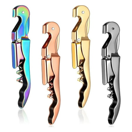 4-Piece Waiter Corkscrew Corkscrew Double Hinge Corkscrew Wine Corkscrew and Foil Cutter 4 Colors
4-Piece Waiter Corkscrew Corkscrew Double Hinge Corkscrew Wine Corkscrew and Foil Cutter 4 Colors