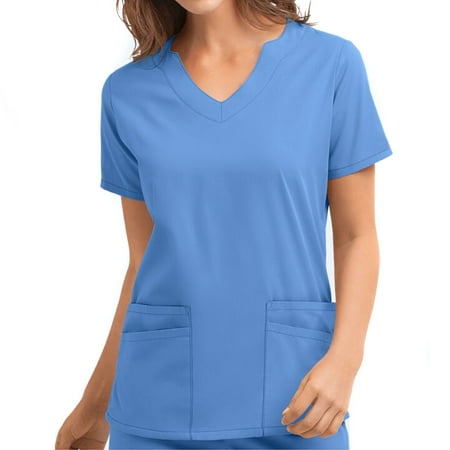 Mchoice Women s Solid Nurses Scrub Tops Short Sleeve V-neck Working Uniform With Four Pockets on Clearance
Mchoice Women s Solid Nurses Scrub Tops Short Sleeve V-neck Working Uniform With Four Pockets on Clearance