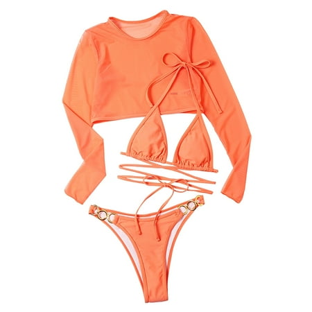 Plus Size Bikini for Women Womens Swimsuit 3 Piece Long Sleeve Bathing Suit High Waist Wrap Bikini Swimwear
Plus Size Bikini for Women Womens Swimsuit 3 Piece Long Sleeve Bathing Suit High Waist Wrap Bikini Swimwear