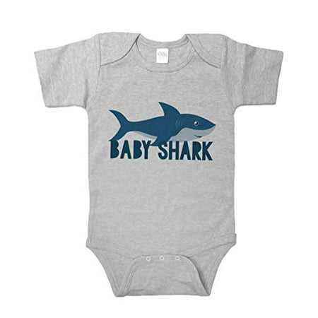7 ate 9 Apparel Baby Shark Grey Onepiece