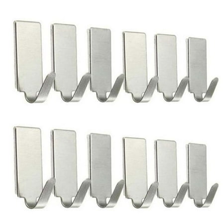 Akklian 12PCS Self Adhesive Wall Hook Home Kitchen Wall Door Stainless Steel Holder Hook Hanger On Clearance
Akklian 12PCS Self Adhesive Wall Hook Home Kitchen Wall Door Stainless Steel Holder Hook Hanger On Clearance
