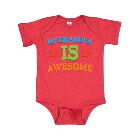 Inktastic Grandpa is Awesome Gift Baby Boy or Baby Girl Bodysuit