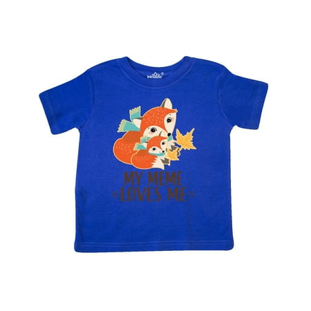 Inktastic Meme Loves Me Gift Fox Gift Toddler Boy or Toddler Girl T-Shirt