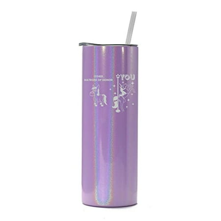 20 oz Skinny Tall Tumbler Stainless Steel Vacuum Insulated Travel Mug Cup With Straw Matron Of Honor Superstar Unicorn Funny (Purple Iridescent Glitter)
20 oz Skinny Tall Tumbler Stainless Steel Vacuum Insulated Travel Mug Cup With Straw Matron Of Honor Superstar Unicorn Funny (Purple Iridescent Glitter)