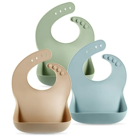 (3 Pack) Cute Silicone Baby Bibs for Babies & Toddlers (10-72 Months) Waterproof Soft Unisex Non Messy (Brown/Blue/Green) F122038
(3 Pack) Cute Silicone Baby Bibs for Babies & Toddlers (10-72 Months) Waterproof Soft Unisex Non Messy (Brown/Blue/Green) F122038