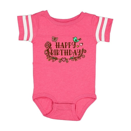 Inktastic Pretty Paisley Happy Birthday Gift Baby Boy or Baby Girl Bodysuit