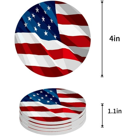 KXMDXA American Flag Set of 8 Round Coaster for Drinks Absorbent Ceramic Stone Coasters Cup Mat with Cork Base for Home Kitchen Room Coffee Table Bar Decor
KXMDXA American Flag Set of 8 Round Coaster for Drinks Absorbent Ceramic Stone Coasters Cup Mat with Cork Base for Home Kitchen Room Coffee Table Bar Decor