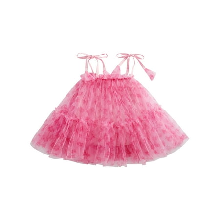 Canrulo Summer Princess Baby Girls Dress 3 Colors Sleeveless Strap Lace Up Floral Lace Mesh Tutu Sundress Rose Red 18-24 Months
Canrulo Summer Princess Baby Girls Dress 3 Colors Sleeveless Strap Lace Up Floral Lace Mesh Tutu Sundress Rose Red 18-24 Months
