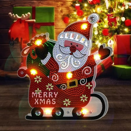 Christmas Ornament Kit Special Shape Rhinestone DIY 5D Diamond Painting LED Lights Christmas Diamond Art Pendant Lamp Xmas Home Decoration Gift
Christmas Ornament Kit Special Shape Rhinestone DIY 5D Diamond Painting LED Lights Christmas Diamond Art Pendant Lamp Xmas Home Decoration Gift