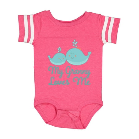 Inktastic Granny Loves Me Whale Grandchild Gift Baby Boy or Baby Girl Bodysuit 
Inktastic Granny Loves Me Whale Grandchild Gift Baby Boy or Baby Girl Bodysuit