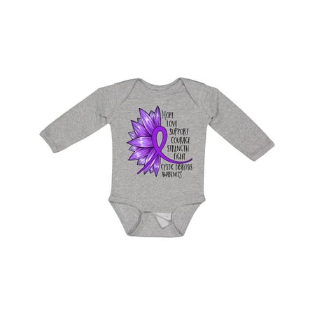 Inktastic Cystic Fibrosis Awareness Purple Sunflower Ribbon Gift Baby Boy or Baby Girl Long Sleeve Bodysuit
Inktastic Cystic Fibrosis Awareness Purple Sunflower Ribbon Gift Baby Boy or Baby Girl Long Sleeve Bodysuit