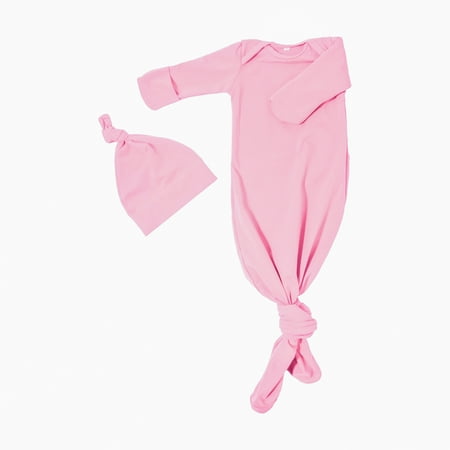 Baby Knotted Gown- Super Soft Newborn Infant Long Sleeve Sleepwear with Hat For Baby Boy And Girl - Pink
Baby Knotted Gown- Super Soft Newborn Infant Long Sleeve Sleepwear with Hat For Baby Boy And Girl - Pink