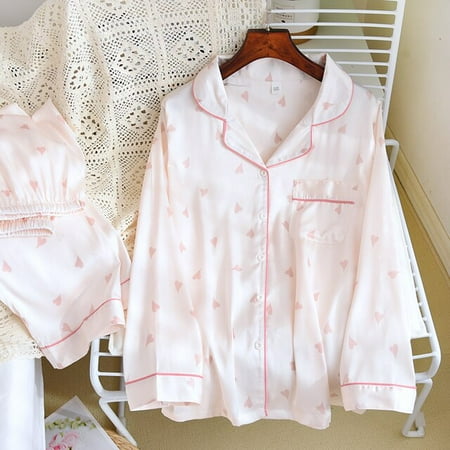 CoCopeaunt Lady Pajamas Summer Silk Pajamas Suit Luxury Love Printed Long Sleeve Trouser Home Wear For Women Two-Piece Ladies Home Service
CoCopeaunt Lady Pajamas Summer Silk Pajamas Suit Luxury Love Printed Long Sleeve Trouser Home Wear For Women Two-Piece Ladies Home Service