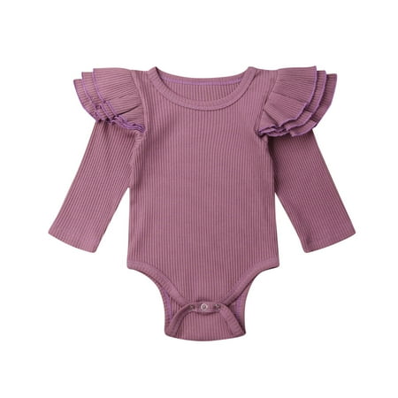 Infant Baby Girl Basic Solid Knitted Ruffle Long Sleeve Cotton Romper Bodysuit One Piece Jumpsuit Outfits Clothes
Infant Baby Girl Basic Solid Knitted Ruffle Long Sleeve Cotton Romper Bodysuit One Piece Jumpsuit Outfits Clothes