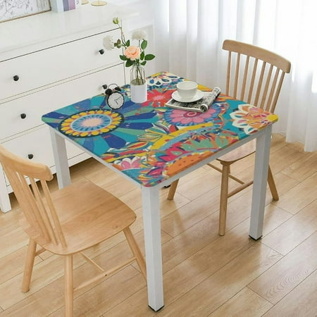 Floral Square Fitted Polyester Tablecloths Mandalas Flower Elastic Edge Home Decor Tablecloths Dust & Wrinkle Proof Fabric Table Cover for Garden Patio Picnic Use
Floral Square Fitted Polyester Tablecloths Mandalas Flower Elastic Edge Home Decor Tablecloths Dust & Wrinkle Proof Fabric Table Cover for Garden Patio Picnic Use