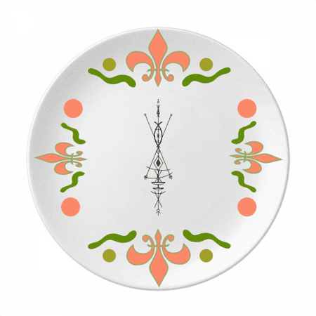 Alien Pattern Geometry Universe Flower Ceramics Plate Tableware Dinner Dish