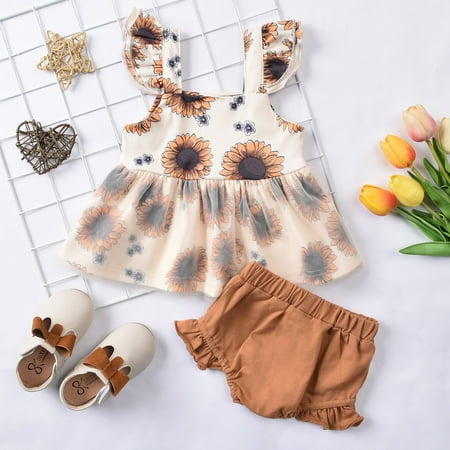 DAETIROS Quick Drying Printing Soft New Sunflower Comfy Baby Girls Shorts Coffee
DAETIROS Quick Drying Printing Soft New Sunflower Comfy Baby Girls Shorts Coffee