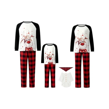 Christmas Family Matching Pajamas Set Long Sleeve Reindeer Print T-shirt with Plaid Pants
Christmas Family Matching Pajamas Set Long Sleeve Reindeer Print T-shirt with Plaid Pants