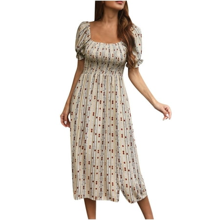 Sweater Dress for Women Womens Dresses Fashion Leisure Women s Pullover Square Neck Short Sleeve Printed Puff Sleeve Dress Maternity Dress Prom Dresses for Teens Savings Clearance Beige L
Sweater Dress for Women Womens Dresses Fashion Leisure Women s Pullover Square Neck Short Sleeve Printed Puff Sleeve Dress Maternity Dress Prom Dresses for Teens Savings Clearance Beige L