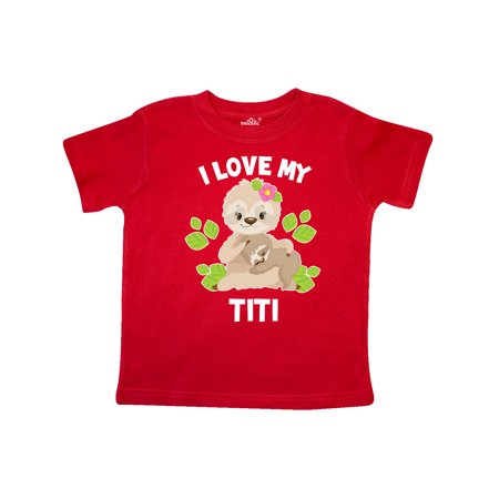 Inktastic Cute Sloth I Love My Titi with Green Leaves Gift Toddler Boy or Toddler Girl T-Shirt
Inktastic Cute Sloth I Love My Titi with Green Leaves Gift Toddler Boy or Toddler Girl T-Shirt