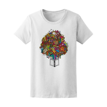 Book Fantasy And Knowledge Sketch Tee Women's -Image by Shutterstock