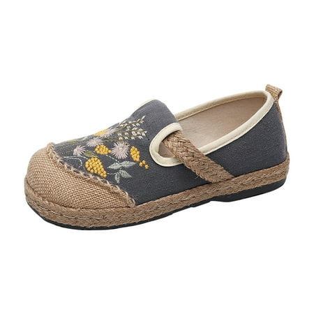Women s Slip On Sneakers Casual Loafers Vintage Shoes Clearance Teen Girls Round Head Ethnic Style Embroidered Shoes Shallow Cut Low Top Soft Bottom Cloth Shoes Gray 7.5
Women s Slip On Sneakers Casual Loafers Vintage Shoes Clearance Teen Girls Round Head Ethnic Style Embroidered Shoes Shallow Cut Low Top Soft Bottom Cloth Shoes Gray 7.5