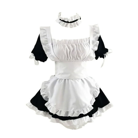 DORKASM Womens Plus Size Babydoll Lingerie Set Teddy Sexy Lingerie Costume Cosplay Bra and Panty Sets White S