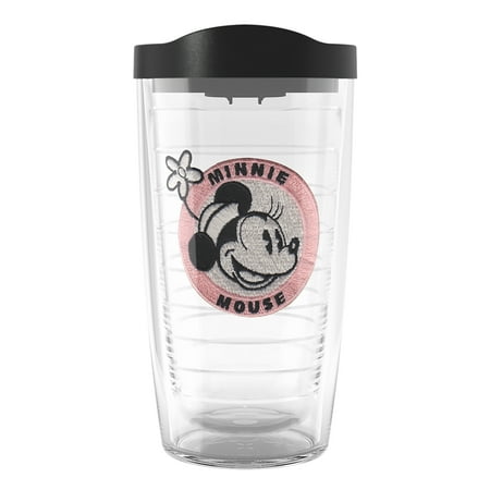 

Tervis Disney Minnie Mouse Badge Made in USA Double Walled Insulated Tumbler Travel Cup Keeps Drinks Cold & Hot 16oz Classic