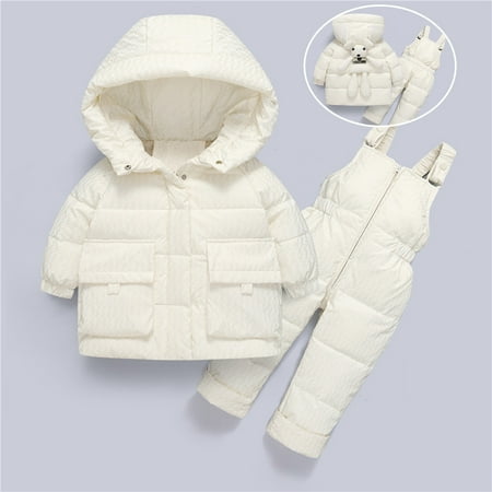 UMfun Winter Baby Boys Girls Polka Dot Printing Thickened Down Jacket Strap Pants Two-piece Suit Beige 2-3 Years
UMfun Winter Baby Boys Girls Polka Dot Printing Thickened Down Jacket Strap Pants Two-piece Suit Beige 2-3 Years