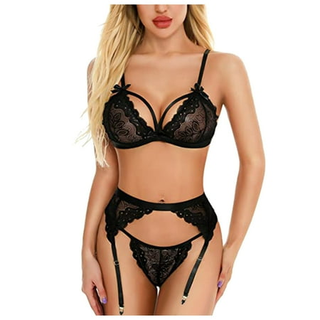 Knosfe Floral Strappy Bra and Panty Set for Women Babydoll Sexy Lace Lingerie Set with Garter L
Knosfe Floral Strappy Bra and Panty Set for Women Babydoll Sexy Lace Lingerie Set with Garter L