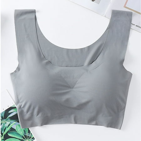 WHLBF Plus Size Bras for Women Soild Wire Free One-Piece Everyday Underwear Gray 4(S)
WHLBF Plus Size Bras for Women Soild Wire Free One-Piece Everyday Underwear Gray 4(S)