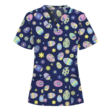 Women Scrub_Top Working Uniform Blouse Short Sleeve V-Neck Workwear T-Shirt with Pocket Comfy Tops S
Women Scrub_Top Working Uniform Blouse Short Sleeve V-Neck Workwear T-Shirt with Pocket Comfy Tops S