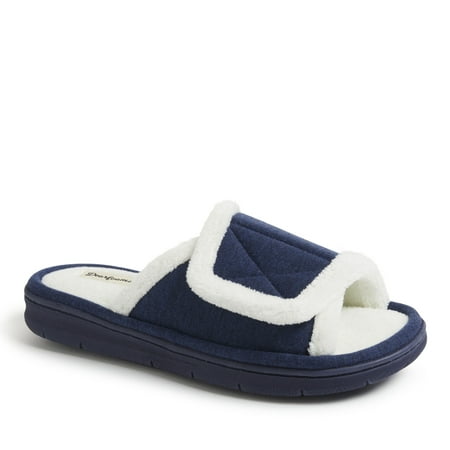 Dearfoams Women s Orla Adjustable Sweatshirt Slide Slippers