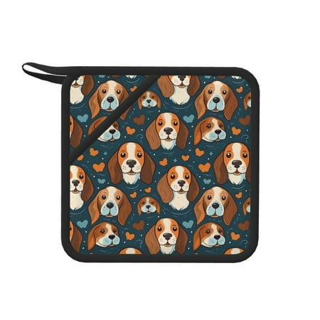 1 PCS Pot Holders for Kitchen - Heat Resistant Silicone Pot Holders with Hanging Loop Beagle Dog heart Non Slip Oven Hot Pads Potholders for Decor Baking Cooking Kitchen
1 PCS Pot Holders for Kitchen - Heat Resistant Silicone Pot Holders with Hanging Loop Beagle Dog heart Non Slip Oven Hot Pads Potholders for Decor Baking Cooking Kitchen