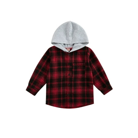 Vera Natura Kids Toddler Hooded Plaid Shirt Casual Long Sleeve Button Down Loose Hoodie Coat
Vera Natura Kids Toddler Hooded Plaid Shirt Casual Long Sleeve Button Down Loose Hoodie Coat