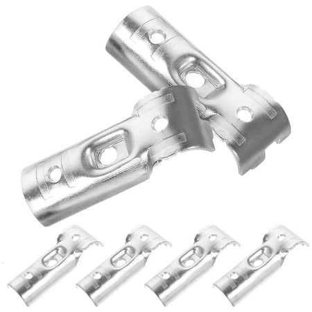 6 Pcs Chain Link Fence End Rail T Clamps Accessories Component