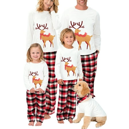 EYIIYE Family Matching Christmas Pajamas Set Cartoon Reindeer Long Sleeve Tops Palid Pants Holiday Nightwear Sleepwear Psj Outfits
EYIIYE Family Matching Christmas Pajamas Set Cartoon Reindeer Long Sleeve Tops Palid Pants Holiday Nightwear Sleepwear Psj Outfits
