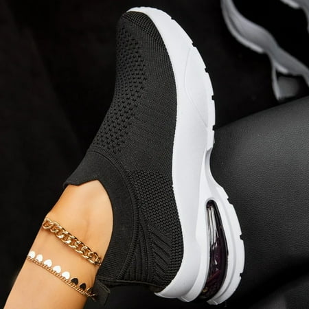 Vedolay Casual Shoes For Summer Women s Fashion Platform Walking Shoes Cute Loafers Black 9