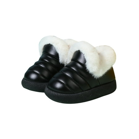Rotosw Girls Ankle Boot Plush Lined Snow Faux Fur Winter Shoes Casual Slip On Short Bootie Outdoor Non-Slip Warm Shoe Black 8C
Rotosw Girls Ankle Boot Plush Lined Snow Faux Fur Winter Shoes Casual Slip On Short Bootie Outdoor Non-Slip Warm Shoe Black 8C