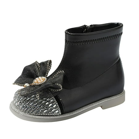 Girls Boots Girls Glitter Ankle Boots Low Heel Dress Booties Zipper Short Flat Shoes Toddler Boots Black 9.5
Girls Boots Girls Glitter Ankle Boots Low Heel Dress Booties Zipper Short Flat Shoes Toddler Boots Black 9.5