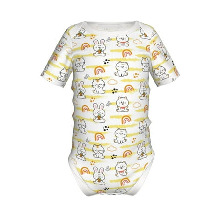 Junzan Rabbit And Milk Tea Print Short-Sleeve Baby Climbing Clothes Bodysuits for Infant One-Piece for Baby Boys & Girls Baby Clothes Baby Romper with Snap Closure-12 Months
Junzan Rabbit And Milk Tea Print Short-Sleeve Baby Climbing Clothes Bodysuits for Infant One-Piece for Baby Boys & Girls Baby Clothes Baby Romper with Snap Closure-12 Months